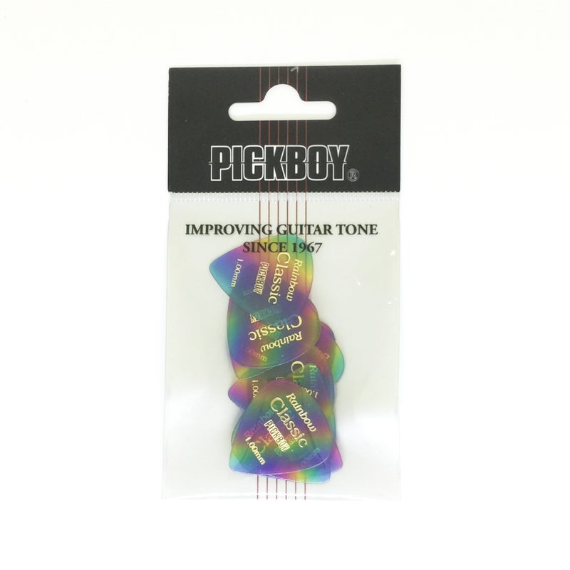 Pickboy Vintage Pick, Rainbow, Cellulose, 1.00mm, 10 picks - Image 3